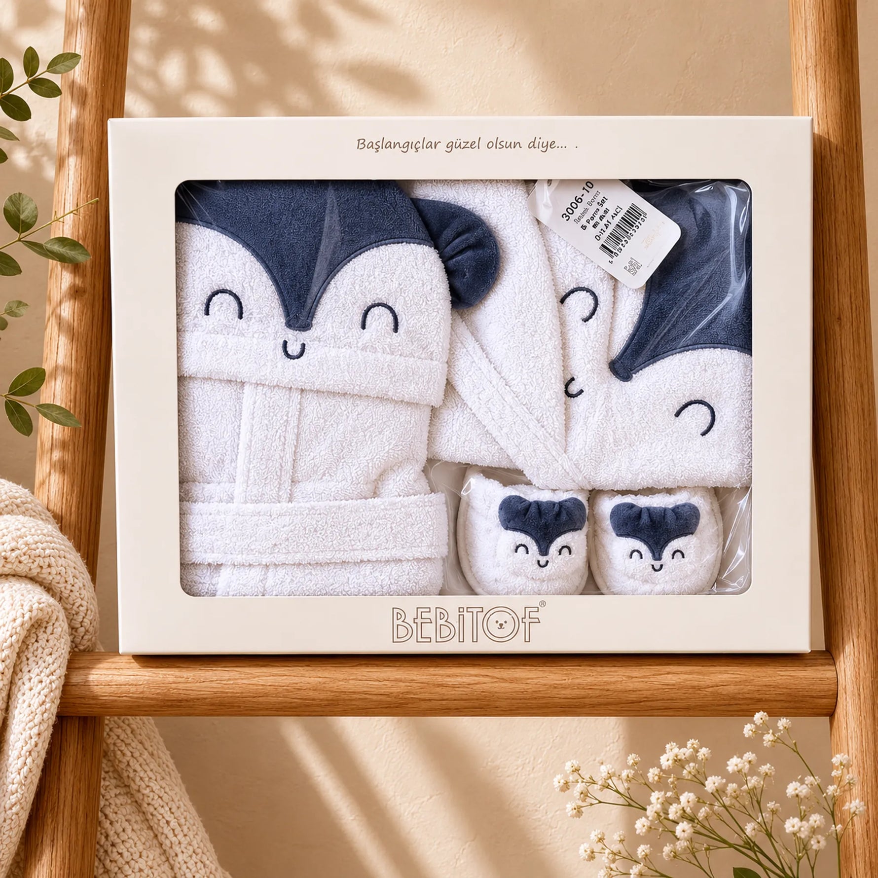 Baby Fox Bathrobe Set 30045BB