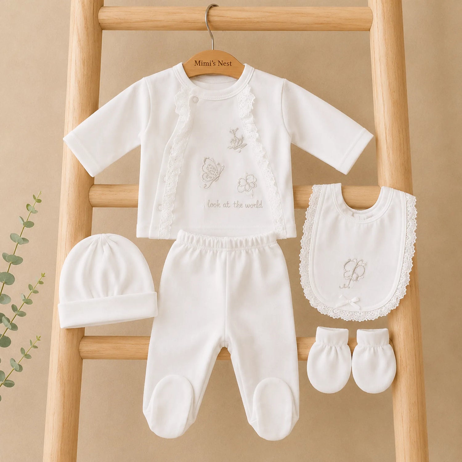 Newborn 5-Piece Set 625ZP Girls Butterfly