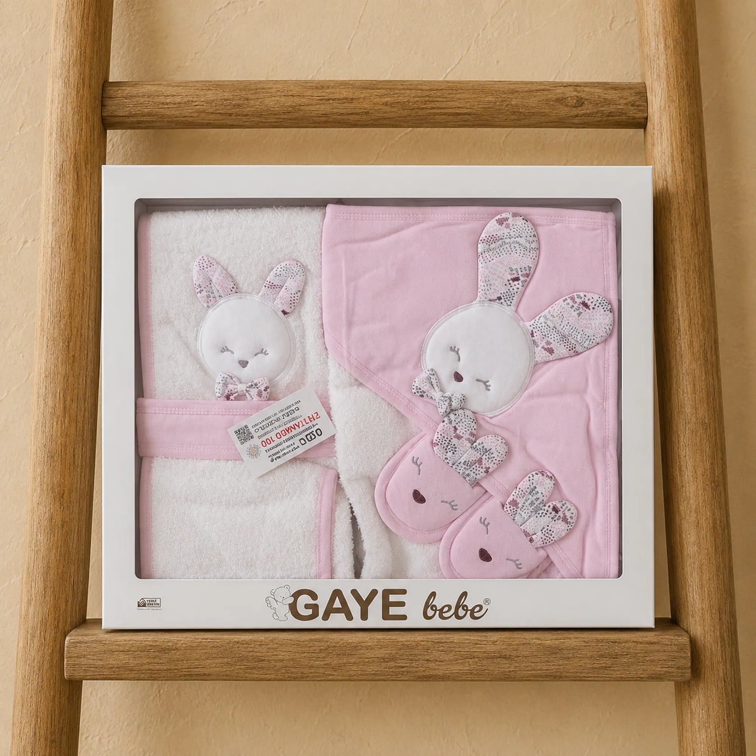 Gaye Bebe Baby Bathrobe Gift Set side view
