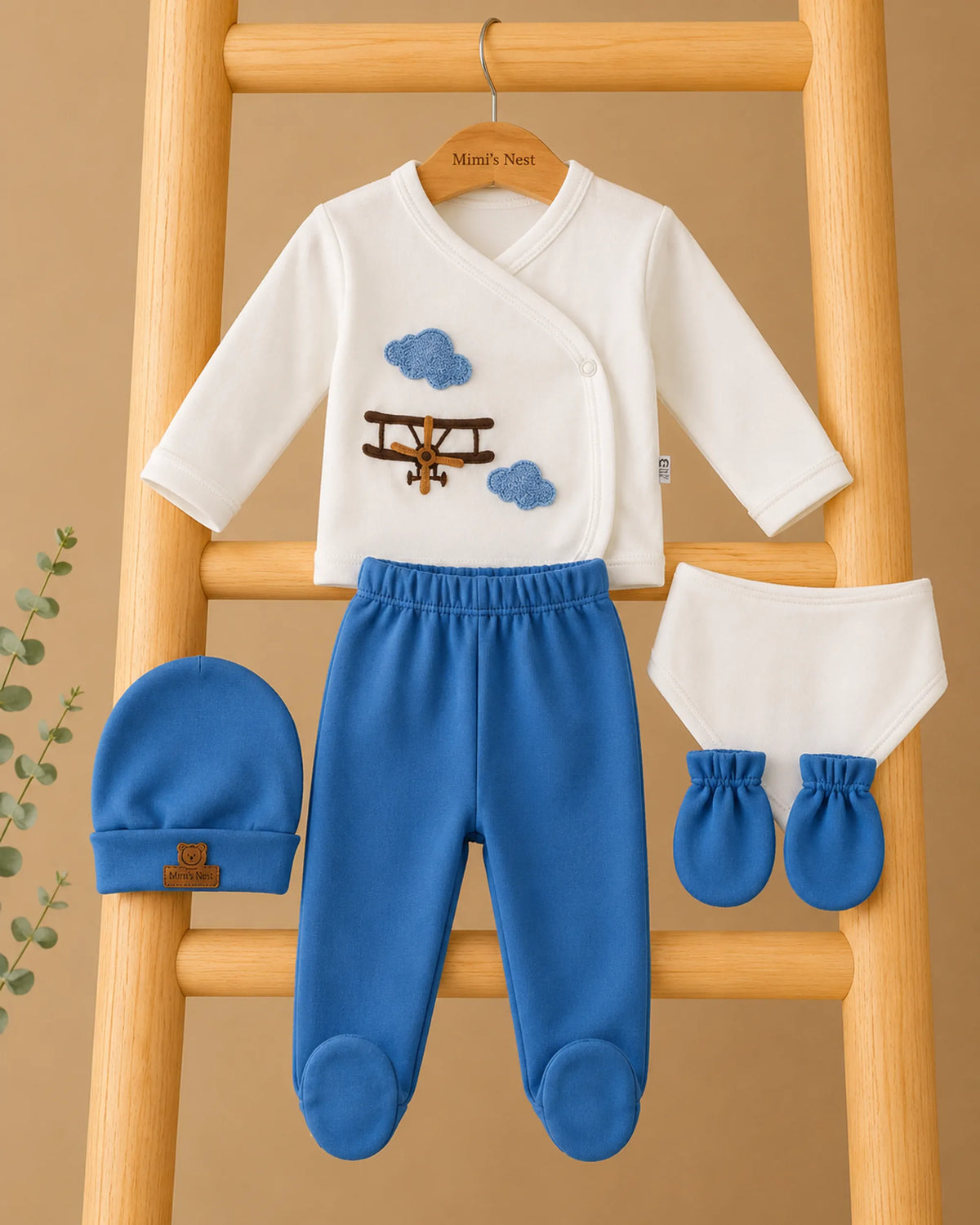 Organic Newborn 5-Piece Set CC205 Aircraft