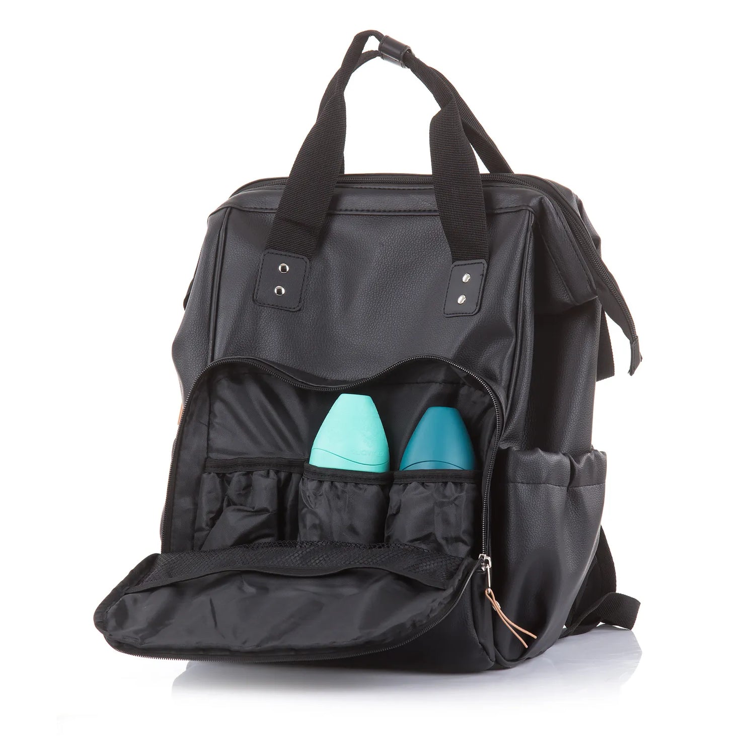 Leather Stroller Diaper Backpack