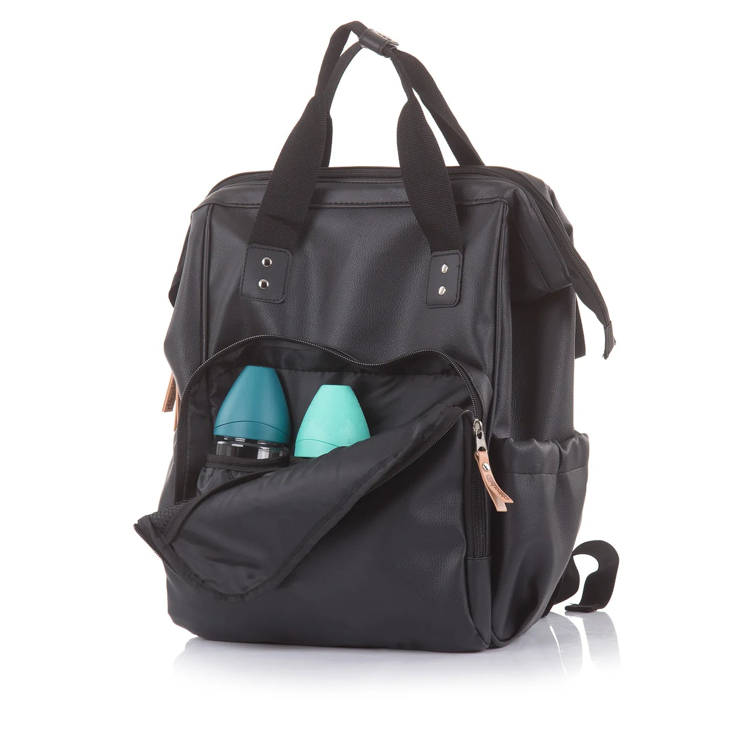 Leather Stroller Diaper Backpack