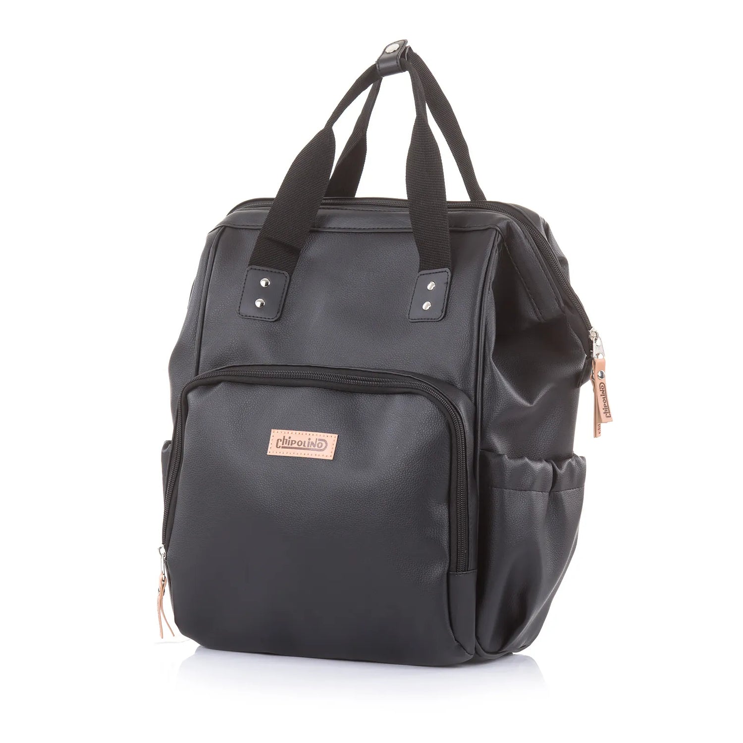 Leather Stroller Diaper Backpack
