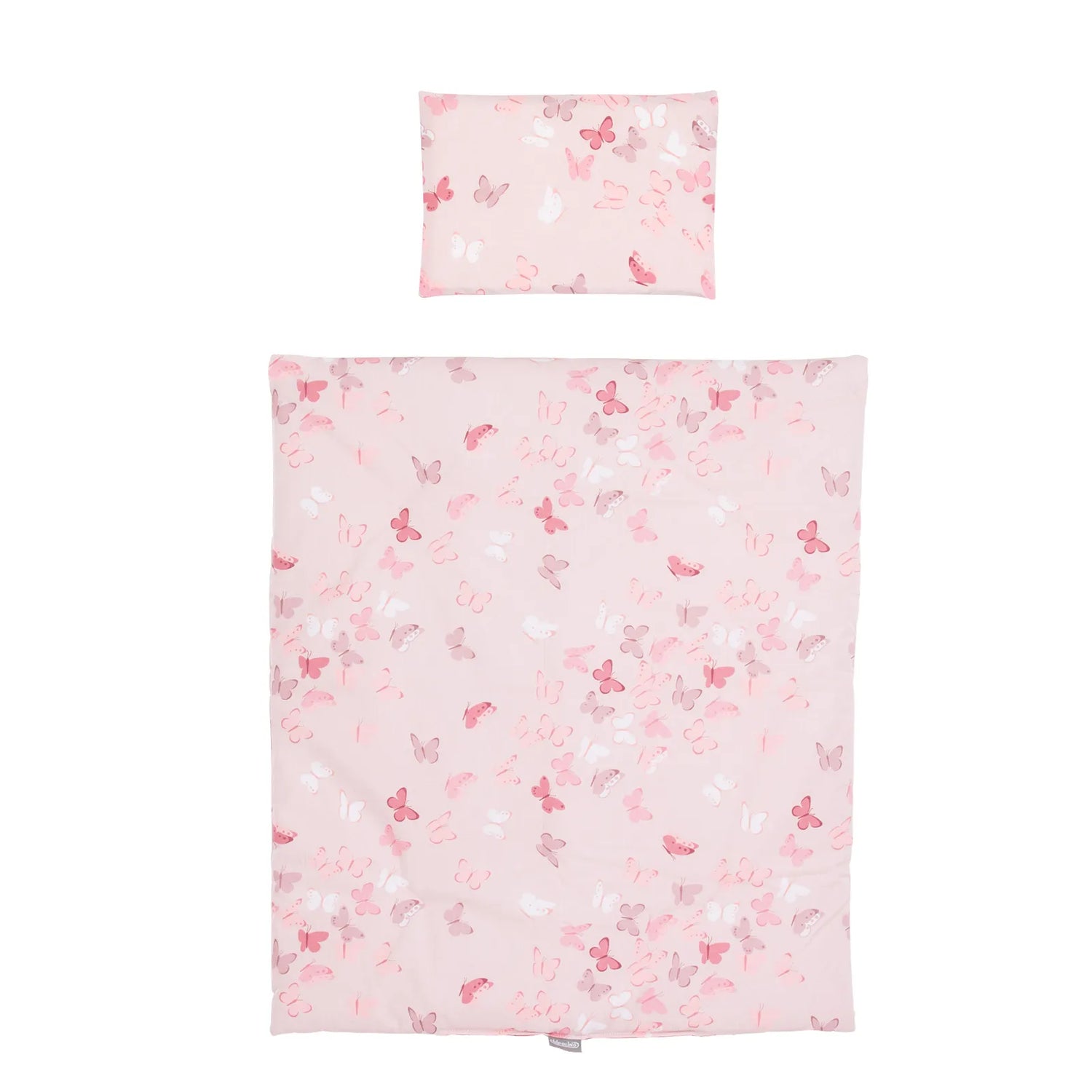 Bedding Set for Co-Sleeping Crib – Pink Butterflies