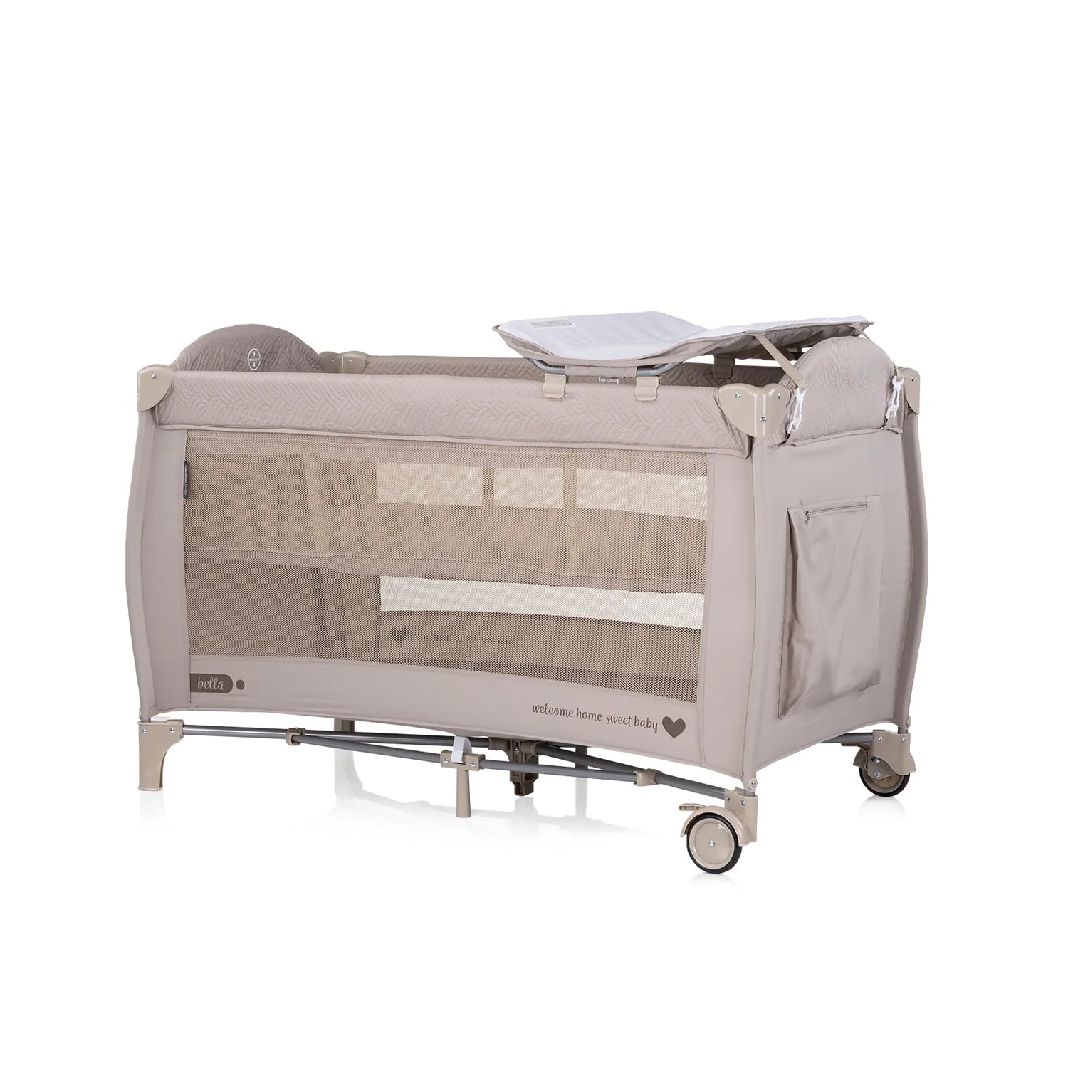 Foldable Travel Cot with Changing Pad "Bella"