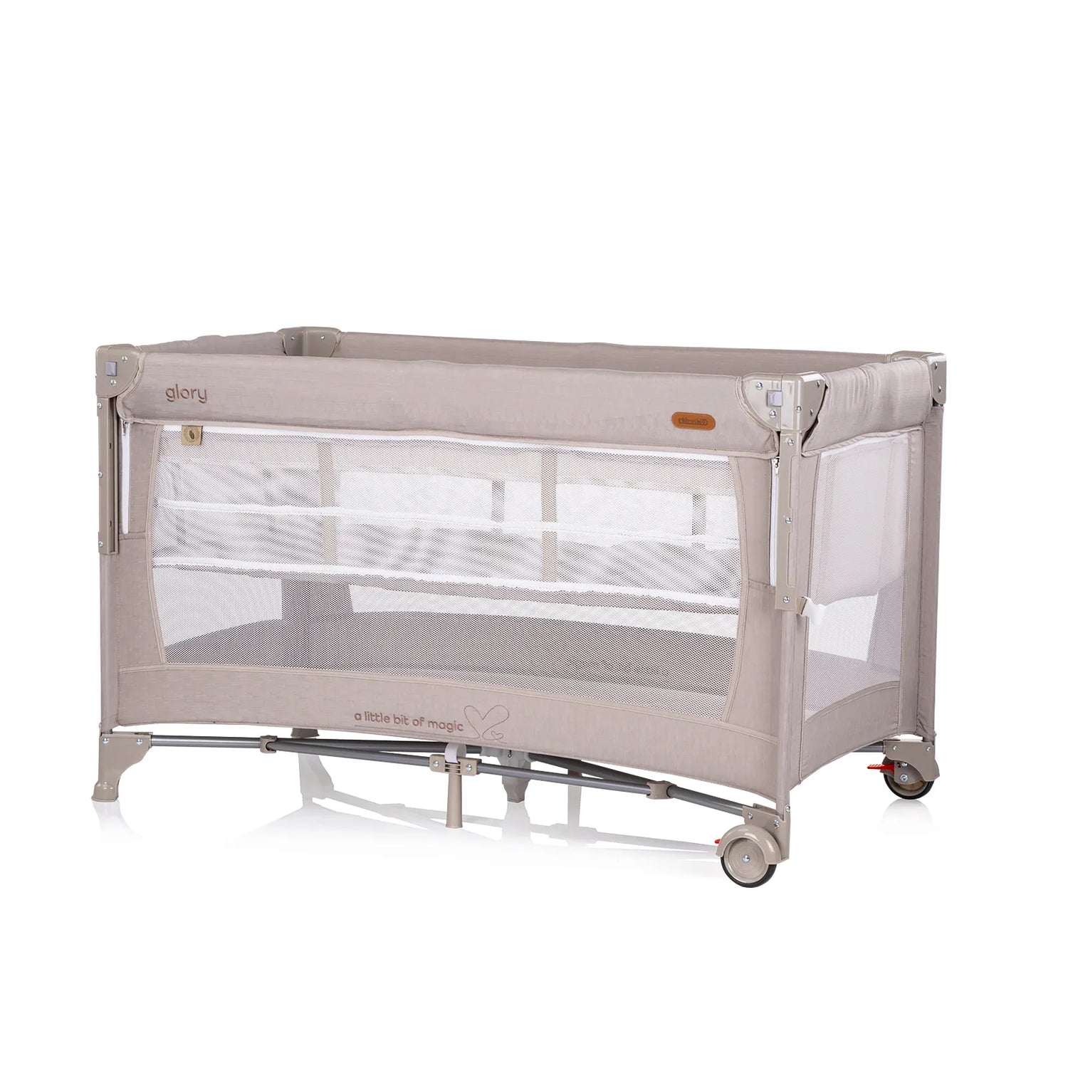 Foldable Travel Cot with Drop Side "Glory" (One-Hand Fold)