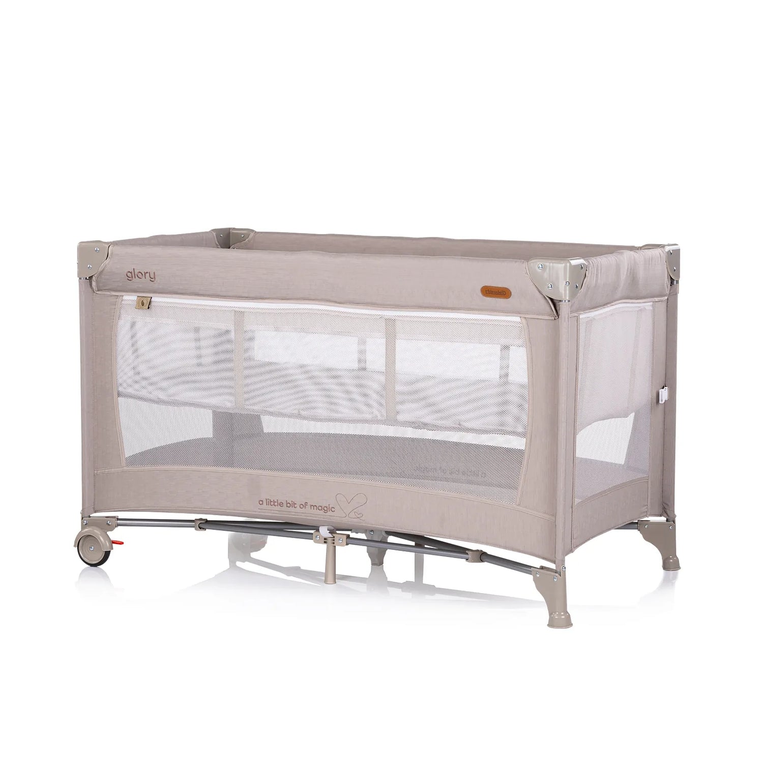 Foldable Travel Cot with Drop Side "Glory" (One-Hand Fold)